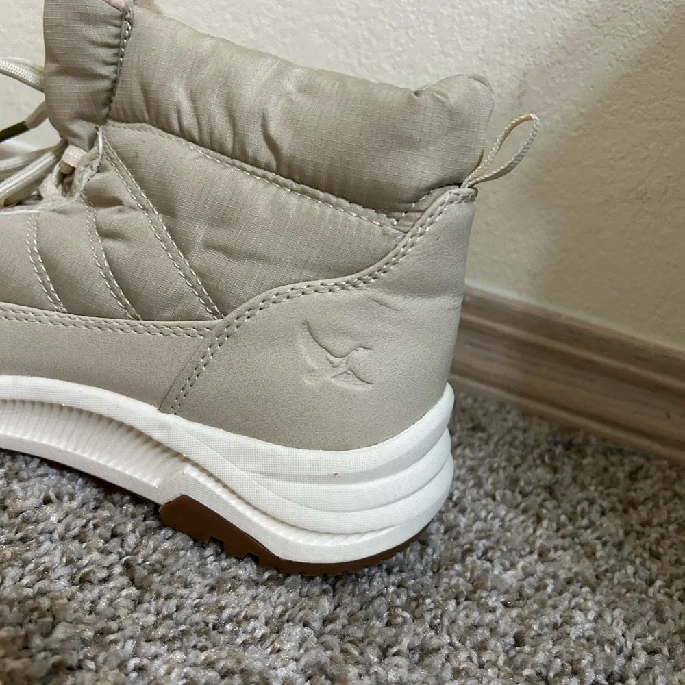 Eddie Bauer Women's Balasana Winter Boot Tan Size 7 Lace Up Lined Outdoor Snow